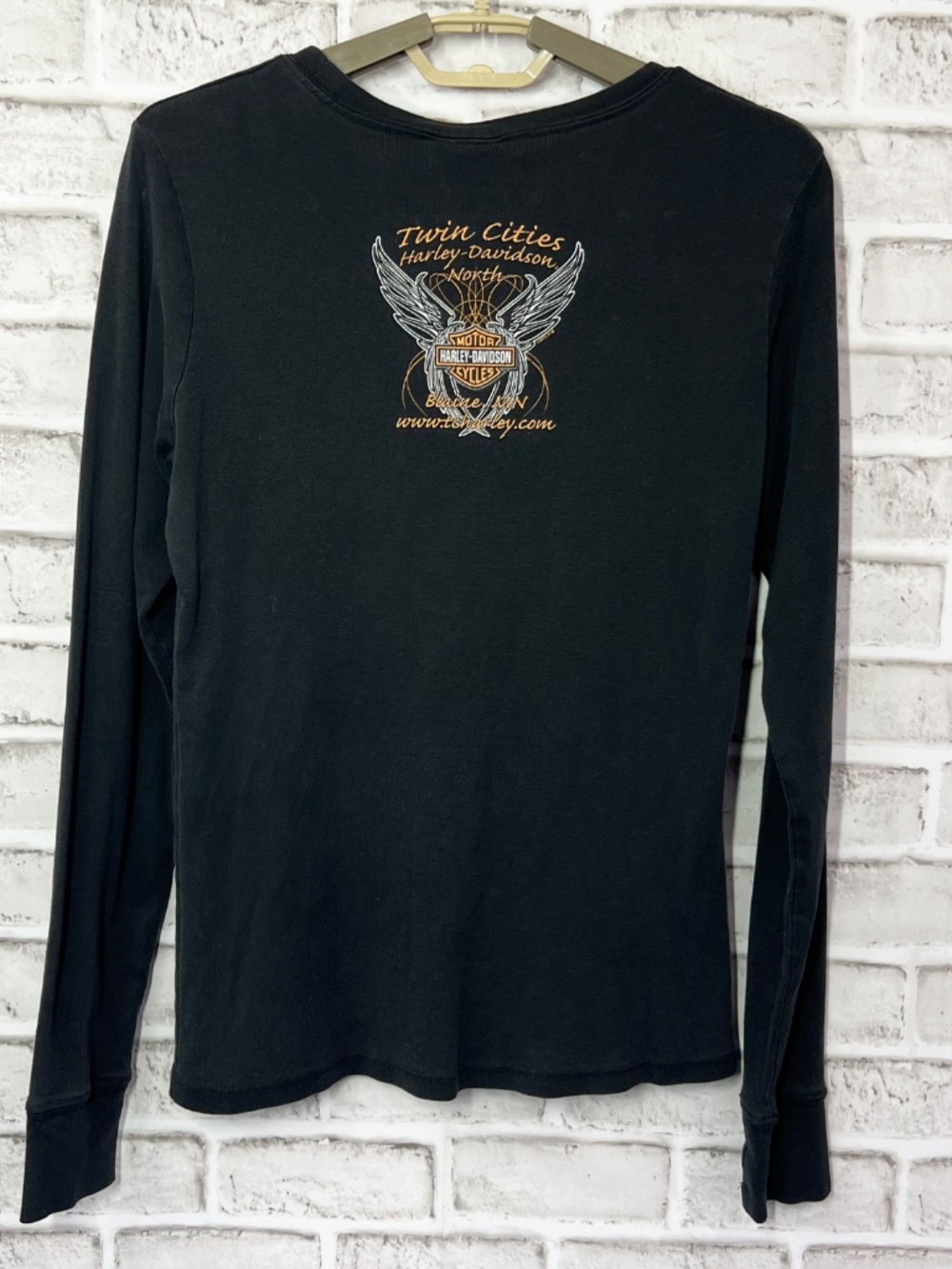 🚫HARLEY-DAVIDSON • Legendary Ride Black Long Sleeve Graphic Tee Twin Cities, MN - Picture 4 of 8